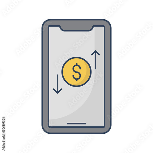 Online transfer :Vector Icon which can easily modify or edit