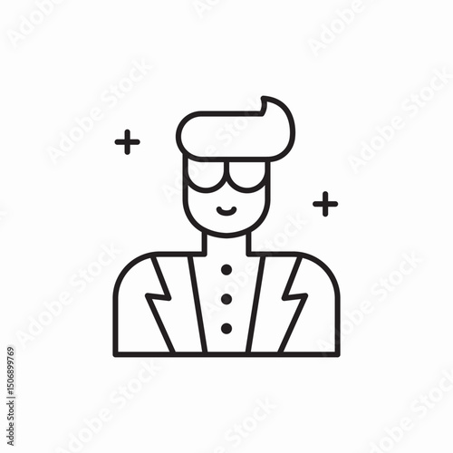 singer pop music icon vector sign