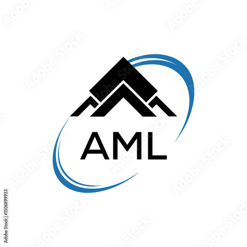 Initial AML Letter Linked Logo for business and company identity. Modern AML Letter Logo Vector Template with modern trendy golden logo.

