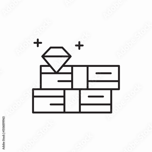 diamond jewelery icon vector sign