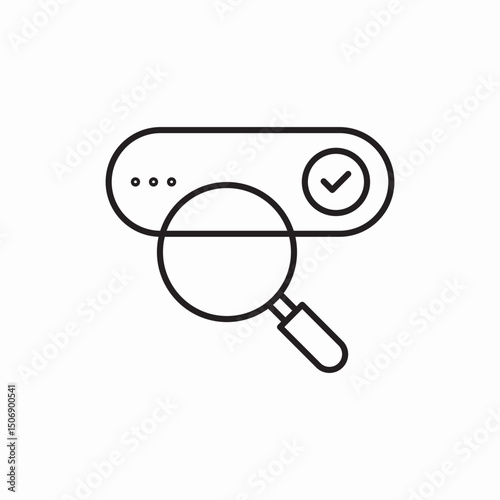 Search field icon vector sign