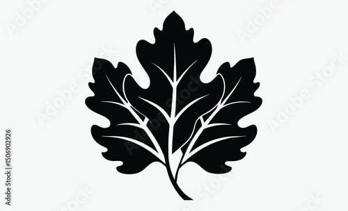 Oak Leaves Silhouette Vector