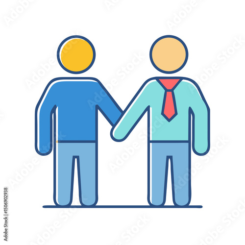 Two people shaking hands symbolizing partnership agreement and collaboration