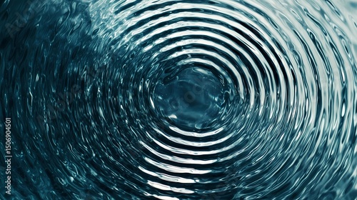 Soft wave rings expanding on smooth water, ideal for calm nature scenes, water motion graphics, and environmental compositions.