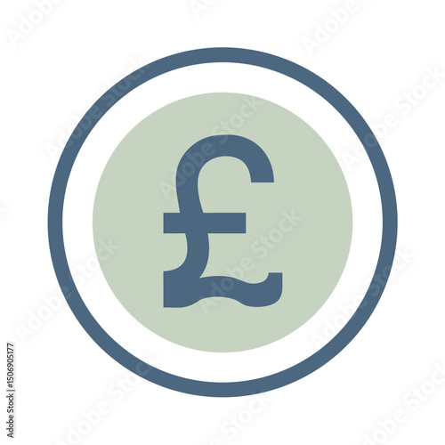 Pound sterling icon isolated on White Background simple design