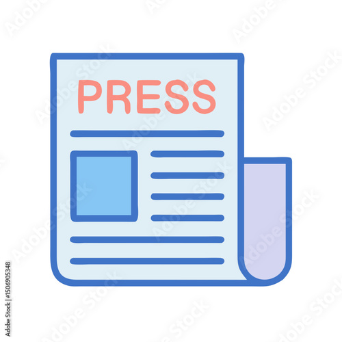 Press release newspaper icon illustration in vector format