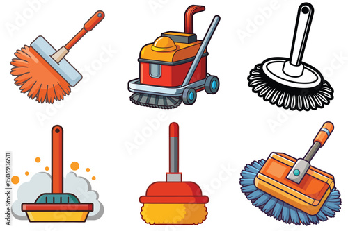 Scrubber vector illustration isolated on white background.