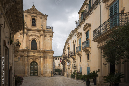 Majestic San Michele Arcangelo Church Stands in Tranquil Scicli, Sicily, Italy