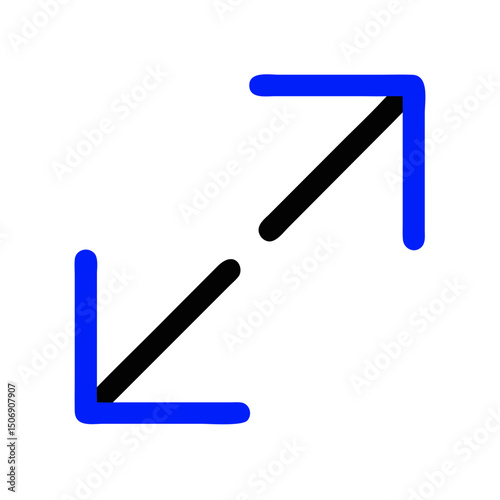 Modern Blue Arrows Expanding on White Background for Design