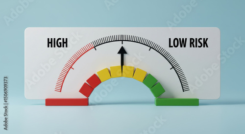 Risk Assessment: High to Low Risk Meter Showing Arrow at Moderate Level