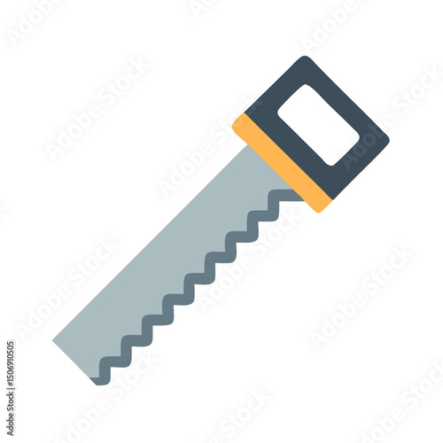 Isolated hand saw against black backdrop offering clean presentation