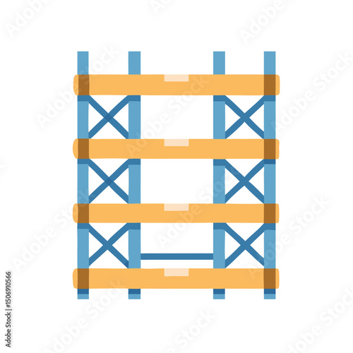 Illustration of storage rack for warehouse logistics facility