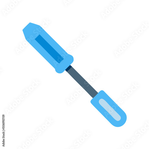 Blue tire pump illustration for vehicle maintenance and repair
