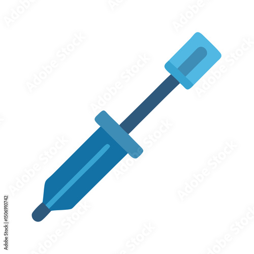 Isolated blue dropper illustration on White Background