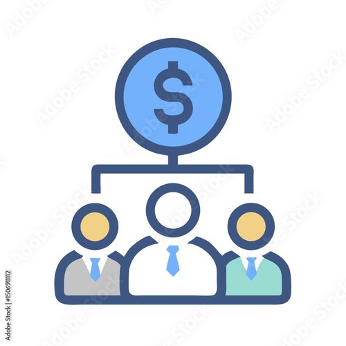 Money distribution among team in a business concept design