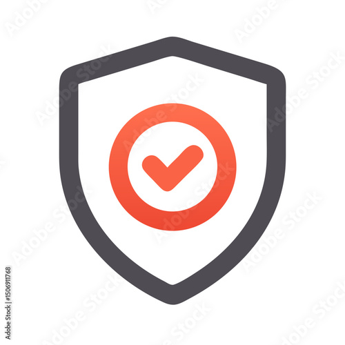 Shield icon with check mark for security applications