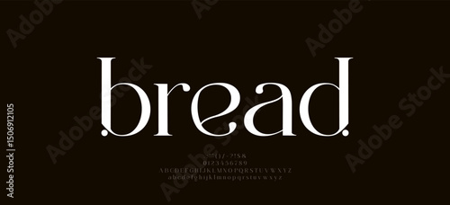 Modern luxury alphabet beauty logo font. Classic beautiful elegant serif minimal fashion. Typography decoration logotype fonts, wedding, logos. vector illustration
