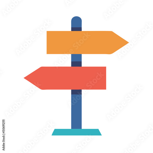 Directional Signpost with Two Arrows Pointing Different Ways