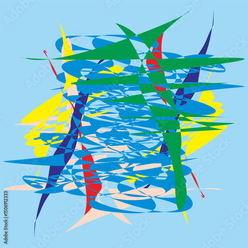 Vector aesthetic flat abstract ornament for decoration, wall hangings, wrapping paper, textiles