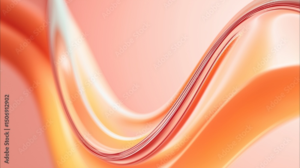 Obraz premium Soft Swirls in Warm Gradient Colors