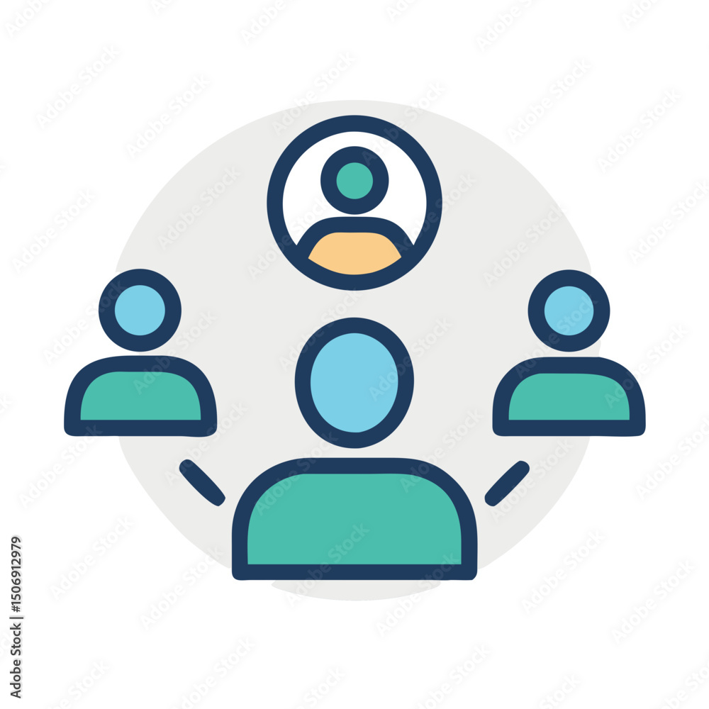 Obraz premium Connectivity representation in the social network with interconnected users