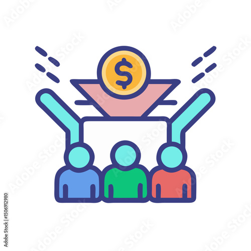 Money funnel illustration showing lead generation and successful conversion