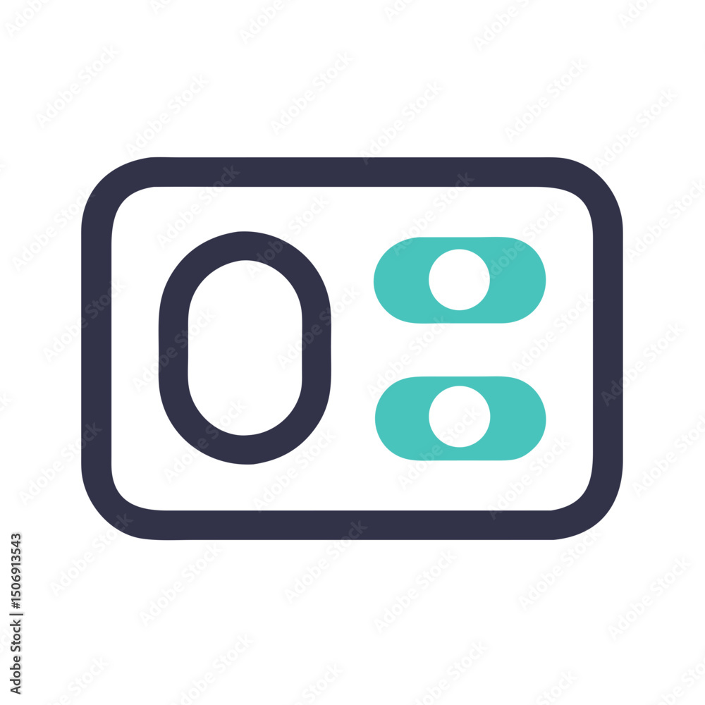 Fototapeta premium Minimalist Icon Representing Settings or Configuration Options