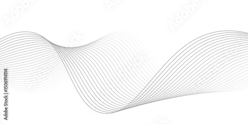 Abstract color smooth stripe dynamic wave line on a white stylized line art background. Design element technology suit for banner, poster, cover, brochure, flyer, website. vector illustration