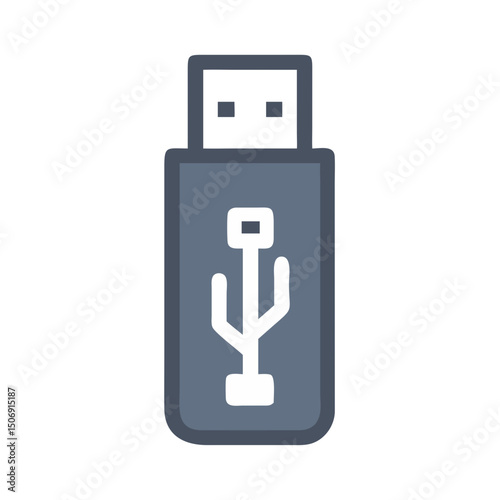 Stylized USB drive icon for digital storage solutions