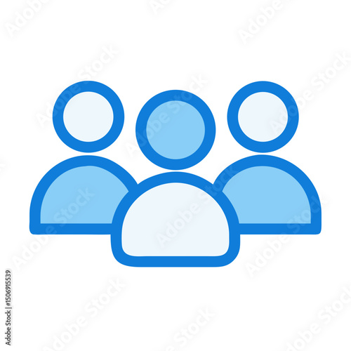 Stylized icon displaying a team or group concept