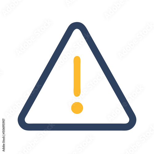 Warning sign symbol icon flat style isolated design