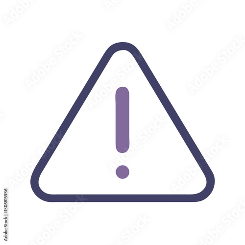 Minimalist Warning Symbol with Exclamation Mark over White Background