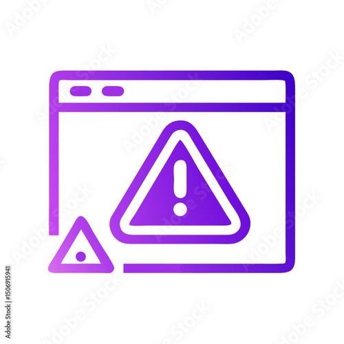 Website Error Warning Sign for Security or Coding