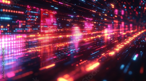 Wallpaper Mural Vibrant Abstract Light Trails with Dazzling Colors and Patterns Torontodigital.ca