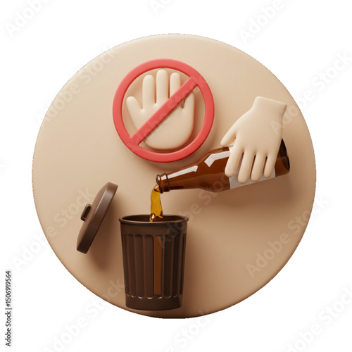 Hand rejecting soda symbolizing quitting sugary drinks.