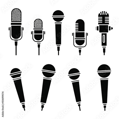 microphone icon set