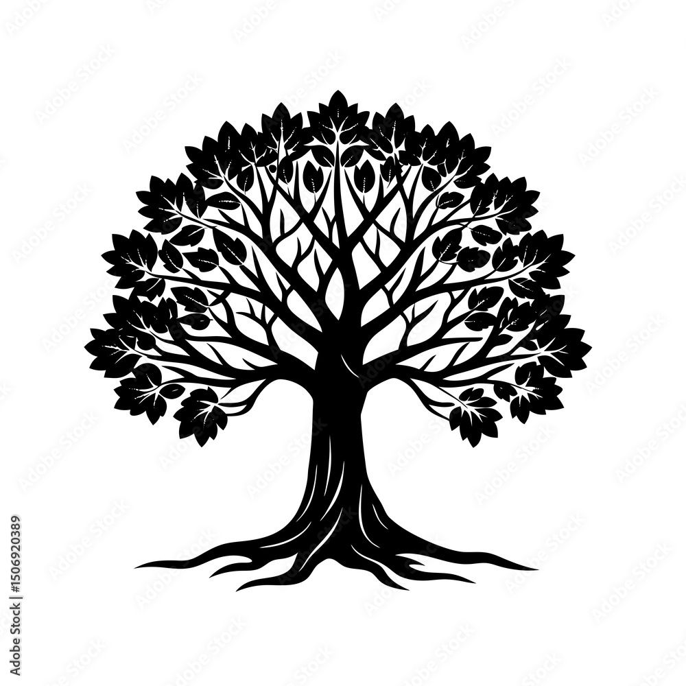 Obraz premium vector tree silhouette