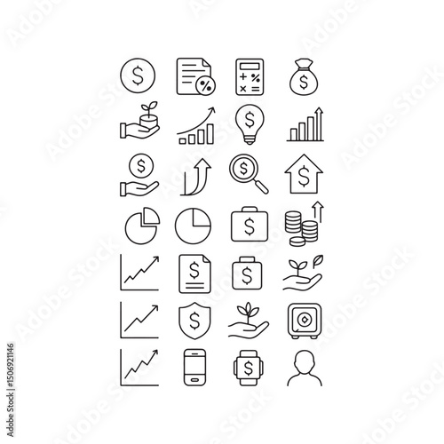 market-themed icons