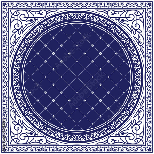 Monochrome vintage decorative ornate label design frame
