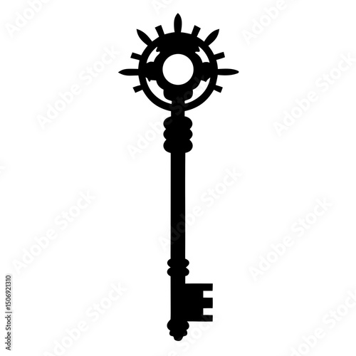 silhouette of a key