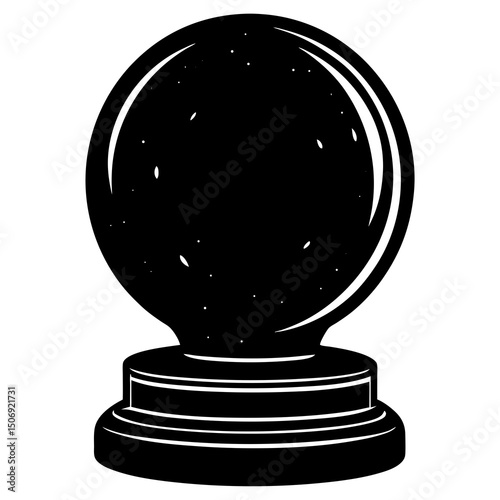crystal ball with shadow