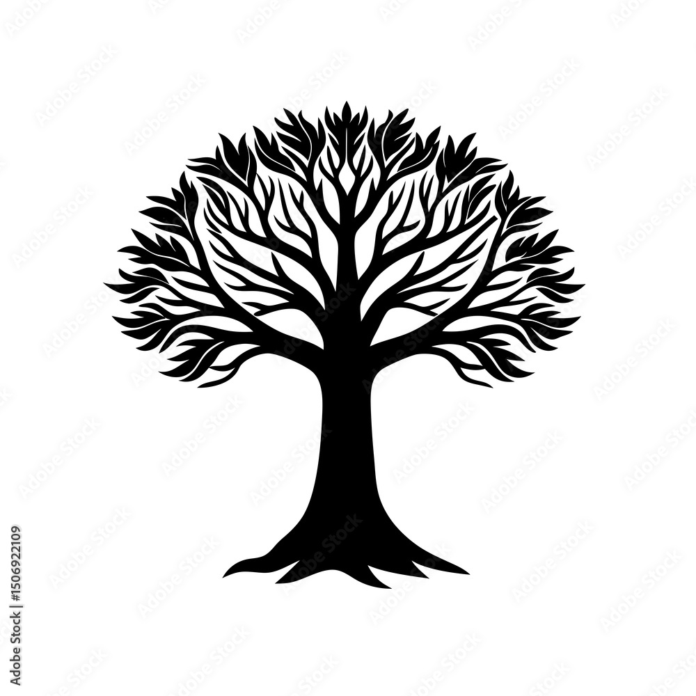 Obraz premium vector tree silhouette