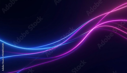 Abstract Light Wave on Dark Background