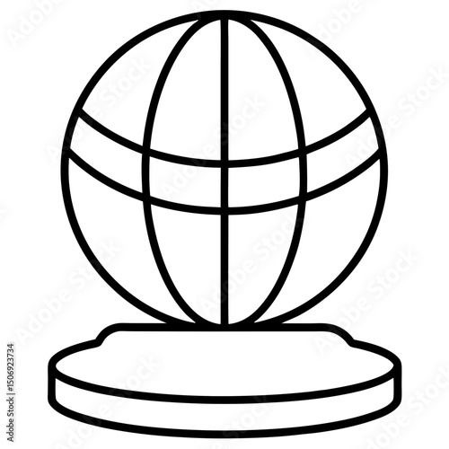 globe on white background