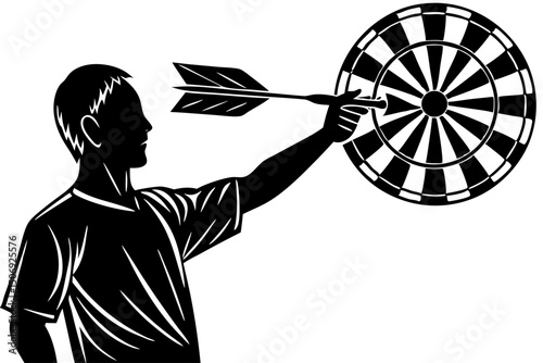 Mastering the Dart Throw Achieving Precision and Accuracy, dart, dartboard, accuracy, precision, motif, winning, mental, symbolic, graphics, visual, practice, victory, skill, determination, effort, pl