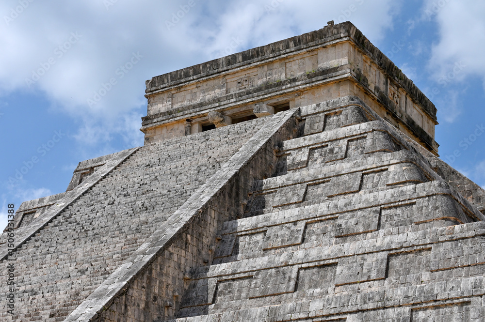 Ancient ruins on Chichen Itza archeological site Ancient ruins on Chichen Itza archeological site