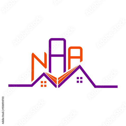 NAA Real State logo design, NAA simple and modern logo. NAA luxurious alphabet design photo
