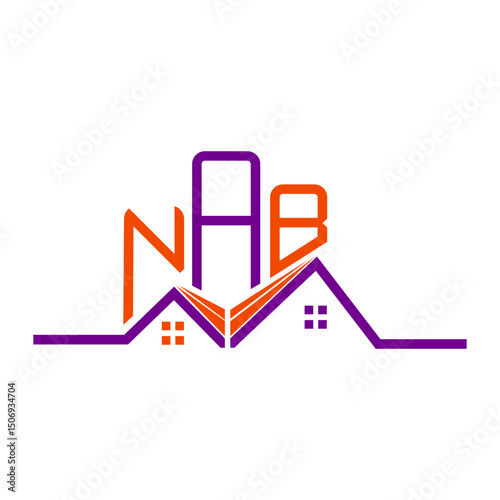 NAB Real State logo design, NAB simple and modern logo. NAB luxurious alphabet design