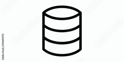 Database icon with line style and perfect pixel icon