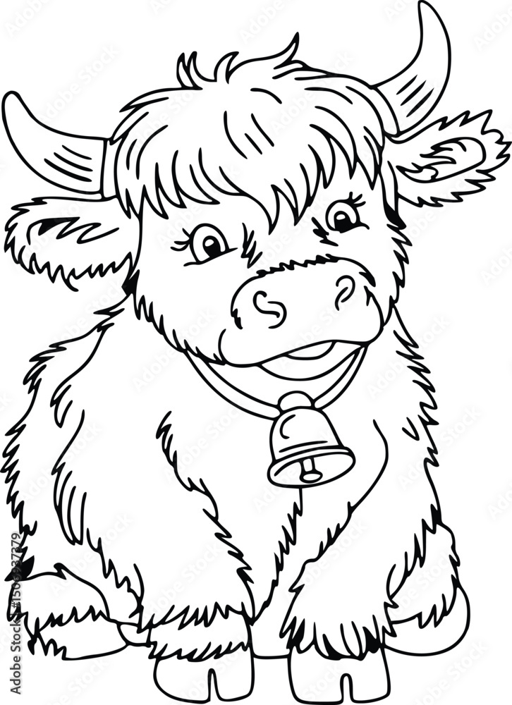 Obraz premium Highland Cow Svg, Cute Cow Svg, Floral cow svg, Cow Floral svg, Cow Cut file